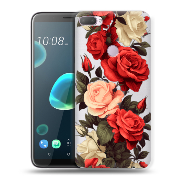 Силиконовый чехол на HTC Desire 12 Plus с принтом Розы Силиконовый чехол на HTC Desire 12 Plus с принтом Розы