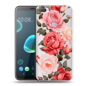 Силиконовый чехол на HTC Desire 12 Plus с принтом Розы Силиконовый чехол на HTC Desire 12 Plus с принтом Розы