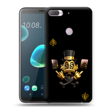 Силиконовый чехол на HTC Desire 12 Plus с принтом Золотой скрудж макдак