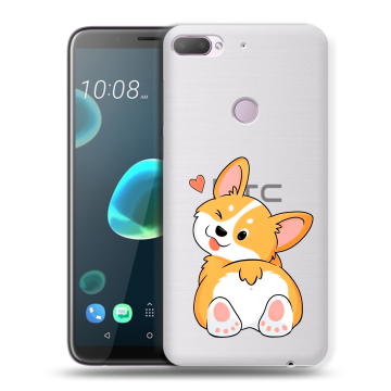 Силиконовый чехол на HTC Desire 12 Plus с принтом Корги Силиконовый чехол на HTC Desire 12 Plus с принтом Корги