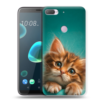 Силиконовый чехол на HTC Desire 12 Plus с принтом котенок Силиконовый чехол на HTC Desire 12 Plus с принтом котенок