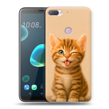 Силиконовый чехол на HTC Desire 12 Plus с принтом котенок Силиконовый чехол на HTC Desire 12 Plus с принтом котенок