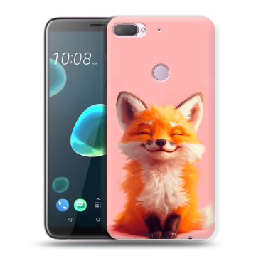 Силиконовый чехол на HTC Desire 12 Plus с принтом милая лиса Силиконовый чехол на HTC Desire 12 Plus с принтом милая лиса