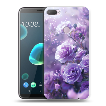 Силиконовый чехол на HTC Desire 12 Plus с принтом Розы цветы Силиконовый чехол на HTC Desire 12 Plus с принтом Розы цветы