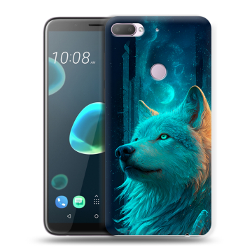 Силиконовый чехол на HTC Desire 12 Plus с принтом бабочки саккура Силиконовый чехол на HTC Desire 12 Plus с принтом бабочки саккура