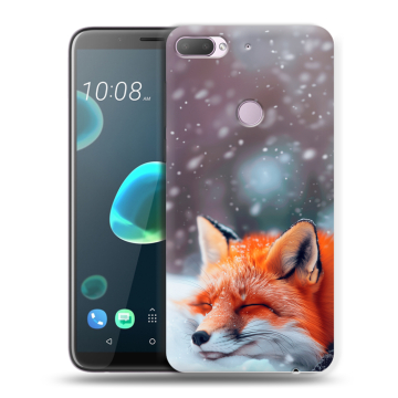Силиконовый чехол на HTC Desire 12 Plus с принтом лиса Силиконовый чехол на HTC Desire 12 Plus с принтом лиса