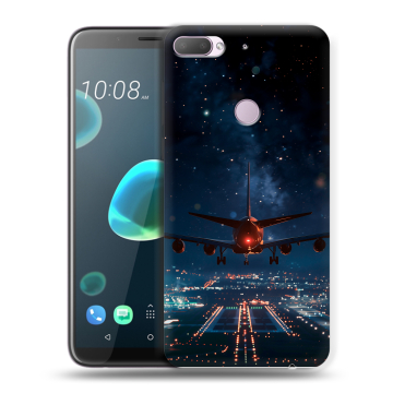 Силиконовый чехол на HTC Desire 12 Plus с принтом самолет Силиконовый чехол на HTC Desire 12 Plus с принтом самолет