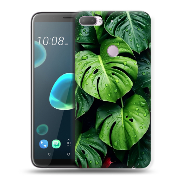 Силиконовый чехол на HTC Desire 12 Plus с принтом Листья Силиконовый чехол на HTC Desire 12 Plus с принтом Листья