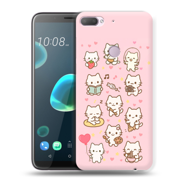 Силиконовый чехол на HTC Desire 12 Plus с принтом Hello Kitty Хелоу Кити Силиконовый чехол на HTC Desire 12 Plus с принтом Hello Kitty Хелоу Кити