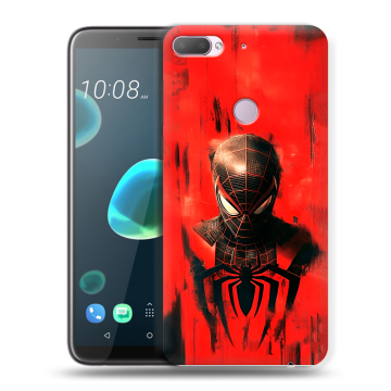 Силиконовый чехол на HTC Desire 12 Plus с принтом человек паук spiderman Силиконовый чехол на HTC Desire 12 Plus с принтом человек паук spiderman