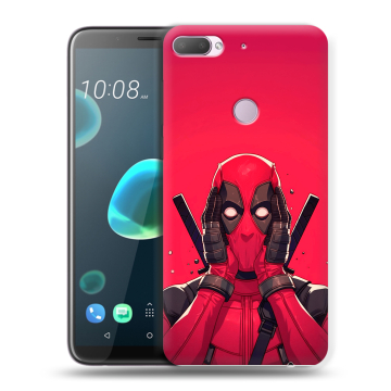 Силиконовый чехол на HTC Desire 12 Plus с принтом Дедпул Deadpool Силиконовый чехол на HTC Desire 12 Plus с принтом Дедпул Deadpool