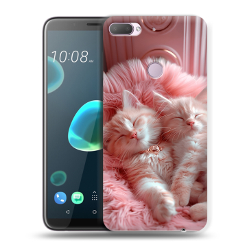 Силиконовый чехол на HTC Desire 12 Plus с принтом котята котики Силиконовый чехол на HTC Desire 12 Plus с принтом котята котики