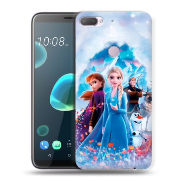 Силиконовый чехол на HTC Desire 12 Plus с принтом Холодное сердце Frozen Силиконовый чехол на HTC Desire 12 Plus с принтом Холодное сердце Frozen