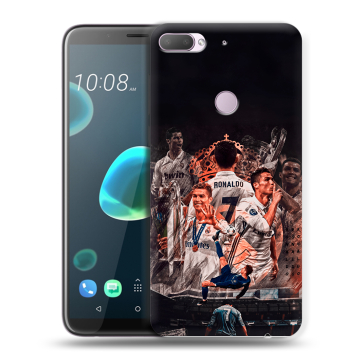 Силиконовый чехол на HTC Desire 12 Plus с принтом Реал Роналдо Real Ronaldo