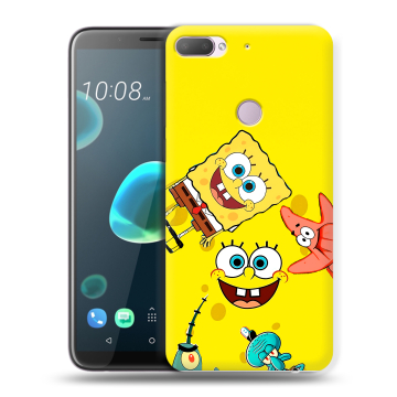 Силиконовый чехол на HTC Desire 12 Plus с принтом Спанч боб Спанчбоб Силиконовый чехол на HTC Desire 12 Plus с принтом Спанч боб Спанчбоб
