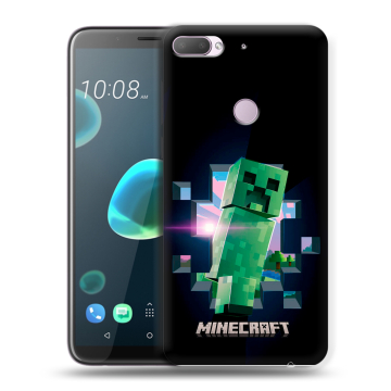Силиконовый чехол на HTC Desire 12 Plus с принтом Майнкрафт Minecraft Силиконовый чехол на HTC Desire 12 Plus с принтом Майнкрафт Minecraft
