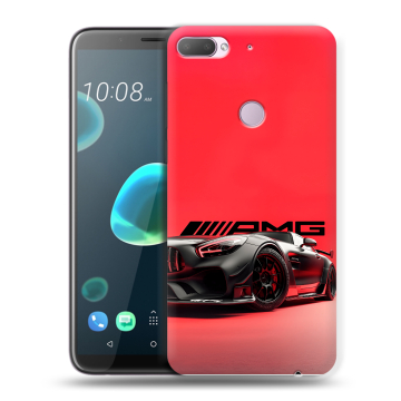 Силиконовый чехол на HTC Desire 12 Plus с принтом Мерседес Mercedes AMG