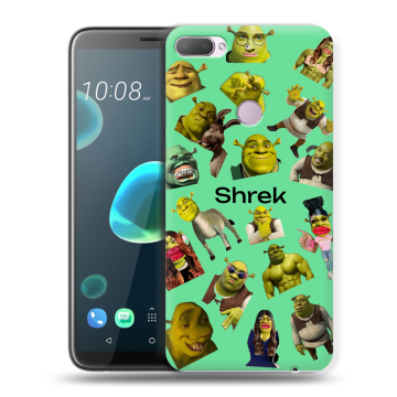 Силиконовый чехол на HTC Desire 12 Plus с принтом Шрек Shrek