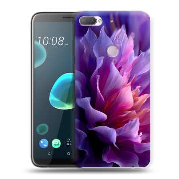 Силиконовый чехол на HTC Desire 12 Plus с принтом женский цветы