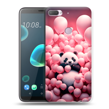 Силиконовый чехол на HTC Desire 12 Plus с принтом Панда Силиконовый чехол на HTC Desire 12 Plus с принтом Панда