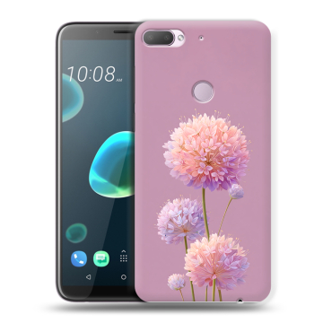 Силиконовый чехол на HTC Desire 12 Plus с принтом Цветы