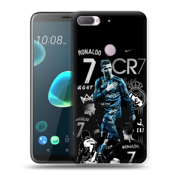 Силиконовый чехол на HTC Desire 12 Plus с принтом Реал Роналдо