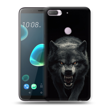 Силиконовый чехол на HTC Desire 12 Plus с принтом Волк Силиконовый чехол на HTC Desire 12 Plus с принтом Волк