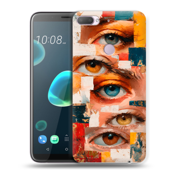 Силиконовый чехол на HTC Desire 12 Plus с принтом Модный принт