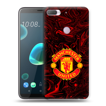 Силиконовый чехол на HTC Desire 12 Plus с принтом Manchester United