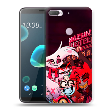 Силиконовый чехол на HTC Desire 12 Plus с принтом Hazbin Hotel Отель Хазбин Силиконовый чехол на HTC Desire 12 Plus с принтом Hazbin Hotel Отель Хазбин