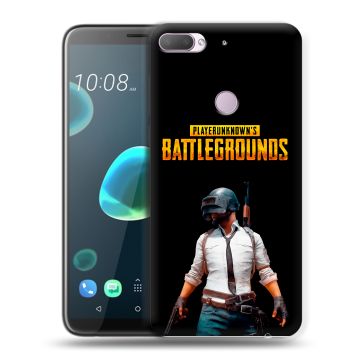 Силиконовый чехол на HTC Desire 12 Plus с принтом PUGB ПАГБ Силиконовый чехол на HTC Desire 12 Plus с принтом PUGB ПАГБ