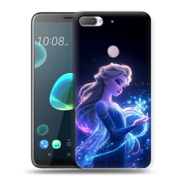 Силиконовый чехол на HTC Desire 12 Plus с принтом Холодное сердце Frozen Силиконовый чехол на HTC Desire 12 Plus с принтом Холодное сердце Frozen