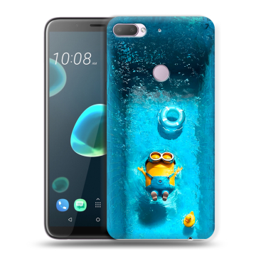 Силиконовый чехол на HTC Desire 12 Plus с принтом Миньоны Силиконовый чехол на HTC Desire 12 Plus с принтом Миньоны