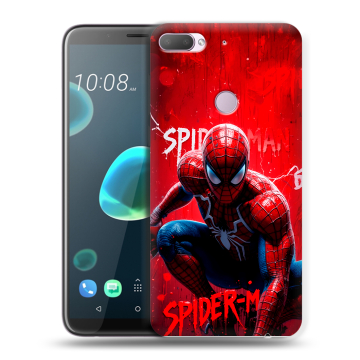 Силиконовый чехол на HTC Desire 12 Plus с принтом Spiderman Человек паук Силиконовый чехол на HTC Desire 12 Plus с принтом Spiderman Человек паук