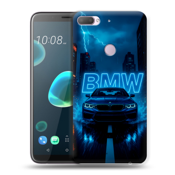 Силиконовый чехол на HTC Desire 12 Plus с принтом BMW БМВ