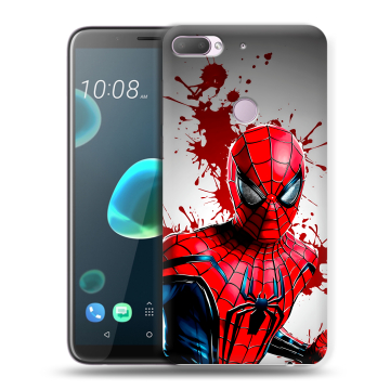 Силиконовый чехол на HTC Desire 12 Plus с принтом Spiderman Человек паук Силиконовый чехол на HTC Desire 12 Plus с принтом Spiderman Человек паук