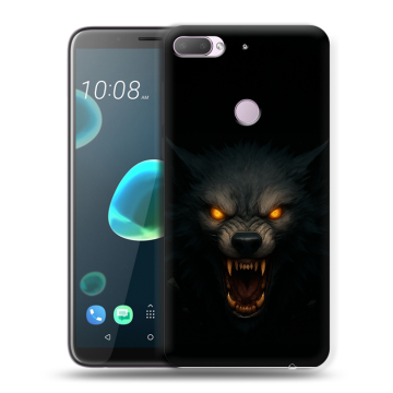 Силиконовый чехол на HTC Desire 12 Plus с принтом Волк