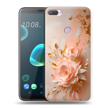 Силиконовый чехол на HTC Desire 12 Plus с принтом женский