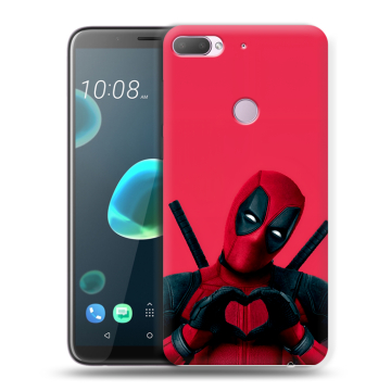 Силиконовый чехол на HTC Desire 12 Plus с принтом Дедпул Deadpool Силиконовый чехол на HTC Desire 12 Plus с принтом Дедпул Deadpool
