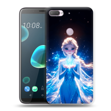 Силиконовый чехол на HTC Desire 12 Plus с принтом Холодное сердце Frozen Силиконовый чехол на HTC Desire 12 Plus с принтом Холодное сердце Frozen