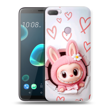Силиконовый чехол на HTC Desire 12 Plus с принтом Labubu Лабубу