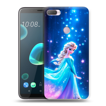 Силиконовый чехол на HTC Desire 12 Plus с принтом Холодное сердце Frozen Силиконовый чехол на HTC Desire 12 Plus с принтом Холодное сердце Frozen