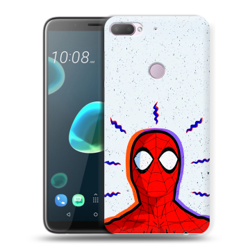 Силиконовый чехол на HTC Desire 12 Plus с принтом Spiderman Человек паук