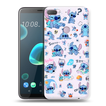 Силиконовый чехол на HTC Desire 12 Plus с принтом Лило и Стич