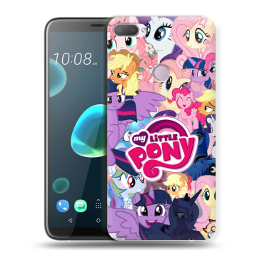 Силиконовый чехол на HTC Desire 12 Plus с принтом My little pony Дружба чудо