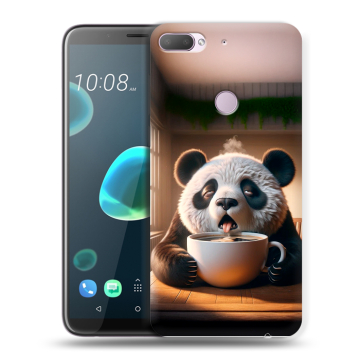 Силиконовый чехол на HTC Desire 12 Plus с принтом смешная панда Силиконовый чехол на HTC Desire 12 Plus с принтом смешная панда