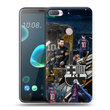 Силиконовый чехол на HTC Desire 12 Plus с принтом Messi Barcelona