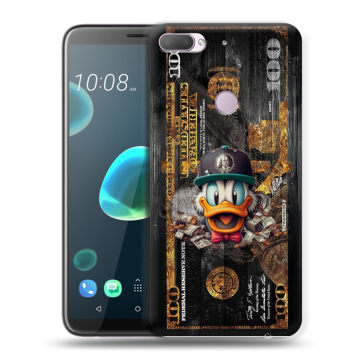 Силиконовый чехол на HTC Desire 12 Plus с принтом Дональд Дак Доллар Силиконовый чехол на HTC Desire 12 Plus с принтом Дональд Дак Доллар