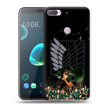 Силиконовый чехол на HTC Desire 12 Plus с принтом Атака титанов Силиконовый чехол на HTC Desire 12 Plus с принтом Атака титанов