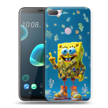 Силиконовый чехол на HTC Desire 12 Plus с принтом Спанч боб Спанчбоб Силиконовый чехол на HTC Desire 12 Plus с принтом Спанч боб Спанчбоб